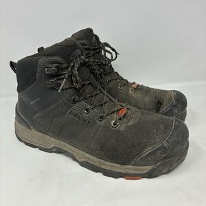 Brunt The Ryng Composite Toe Work Boots Mens 10.5 Black Grey Waterproof Safety